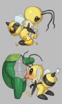  antennae_(anatomy) antennae_grab anthro arthropod arthropod_abdomen bee beetle black_eyes blush bug_fables duo fellatio female food genitals hi_res honey_(food) hymenopteran insect interspecies jar kabbu_(bug_fables) kneeling male male/female moonsprout_games multicolored_body neck_tuft nude oral penile penis pussy sex stinger tosx tuft two_tone_body vi_(bug_fables) wings 