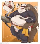 96panda absurd_res anthro apron apron_only balls bear belly ben_bigger blush bodily_fluids butt clothing cooking duo erection eyewear foreskin genital_fluids genitals giant_panda glasses hi_res hot_dogging hug hugging_another hugging_from_behind male male/male mammal mihoyo moobs navel nipples overweight pan_yinhu penis precum sex wok zenless_zone_zero