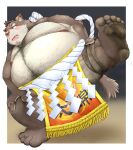  2022 absurd_res anthro belly blush domestic_cat felid feline felis hi_res kemono lifewonders male mammal moobs nipples obese obese_male overweight overweight_male sitri solo sumo tokyo_afterschool_summoners udontarai video_games 