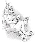  anthro beverage breasts burmecian chair claws female final_fantasy final_fantasy_ix freya_crescent fur furniture hair looking_at_viewer mammal murid murine nipples nude on_chair rat ribbons rodent sitting sitting_on_chair solo square_enix video_games zterry 