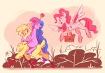  alternate_species basket container cupcake equid equine food friendship_is_magic hasbro hi_res horn izzy_moonbow_(mlp) lama mammal mlp_g5 my_little_pony paprika_paca_(tfh) pegasus picnic_basket pinkie_pie_(mlp) scribble-potato them&#039;s_fightin&#039;_herds unicorn wings 