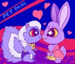 bardo_en_krisis clothing glitch_productions hasbro hi_res jax_(tadc) lagomorph leporid littlest_pet_shop mammal mephitid rabbit rabbit_ears skunk skunk_tail text the_amazing_digital_circus