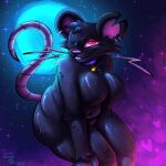 1:1 anthro belly big_butt breasts butt camille_(fortnite) collar collar_only curvy_figure ear_piercing epic_games erect_nipples female fluffy fortnite fupa hi_res mammal mouse murid murine navel nipples nude overweight piercing rat rodent solo susmisstwisted tail thick_thighs twisted_siamese wide_hips