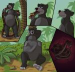  2016 abdominal_bulge against_natural_surface against_surface against_tree baloo belly big_belly chubby_feral chubby_male claws comic curled_up disney duo eyes_closed feral front_view hand_behind_head headlock hi_res internal kaa_(jungle_book) leaning leaning_back male mammal narrsvans neck_bulge open_mouth oral_vore overweight overweight_feral overweight_male paws plant reptile scalie side_view sitting slightly_chubby snake soft_vore standing_on_another swallowing the_jungle_book tree ursid vore wide_eyed 