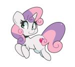  cutie_mark equid equine female feral friendship_is_magic green_eyes hair hi_res horn jumping kindakismet mammal my_little_pony purple_hair purple_tail simple_background smile solo sweetie_belle_(mlp) unicorn white_background white_body young 
