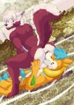  anal anthro anthrofied balls blue_body blue_fur bodily_fluids buizel butt digital_media_(artwork) duo facesitting field fur furryratchet genitals grass hi_res looking_pleasured male male/male nintendo oral orange_body orange_fur penis plant pok&eacute;mon pok&eacute;mon_(species) pok&eacute;morph purple_body purple_fur rimming saliva sex smile stunky tan_body tan_fur thomas_whitaker video_games whiskers 