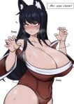  absurd_res ahri_(lol) animal_humanoid big_breasts black_eyebrows blush bodily_fluids breasts canid canid_humanoid canine canine_humanoid cleavage clothed clothed_female clothing dark_hair english_text eyebrow_through_hair eyebrows facial_markings female fox_humanoid hair head_markings hi_res huge_breasts humanoid league_of_legends long_hair looking_forward mammal mammal_humanoid markings pipi_(artist) riot_games simple_background solo speech_box steam sweat text translated translucent translucent_hair video_games white_background wide_hips yellow_eyes 