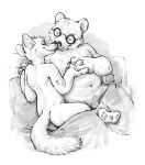  angus_delaney anthro bed bedding belly blanket bulge butt canid canine controller cuddling eyewear fox fox_tail furniture game_controller genitals glasses gregg_lee greyscale hand_holding kissing licking licking_lips male male/male mammal monochrome night_in_the_woods noses_touching penis penis_tip pubes round_glasses smile tattoo tongue tongue_out ursid video_games zterry 