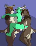  absurd_res anal anal_penetration anthro anthro_on_anthro anthro_penetrated anthro_penetrating anthro_penetrating_anthro antlers beard brown_body brown_fur cervid facial_hair father father_and_child father_and_son fur genitals green_body green_fur group hi_res horn humanoid_genitalia kamos_(sylvanedadeer) male male/male mammal minty_(chris05478) nude parent parent_and_child penetration penile penile_penetration penis penis_in_ass pubes semi_incest simple_background son sylvane sylvanedadeer trio ych_result 