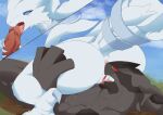  anus blue_eyes butt dragon duo erection female fur genitals hi_res legendary_pok&eacute;mon male male/female nintendo nude plache6 pok&eacute;mon pok&eacute;mon_(species) pussy reshiram video_games white_body white_fur zekrom 