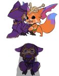  anthro duo erection fur genitals ggs_ovo gnar_(lol) hi_res humor imminent_sex league_of_legends male male/male orange_body orange_fur penis penis_shadow riot_games size_difference video_games yordle 