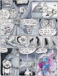  absurd_res anthro asterozoan biped clothed clothing comic detailed_background dialogue echinoderm english_text footwear front_view group gun hi_res inside male mammal marine nickelodeon open_mouth patrick_star plankton_(species) ranged_weapon rodent sandy_cheeks sciurid sheldon_j._plankton shoes size_difference speech_bubble spongebob_squarepants starfish stillinthesimulation text tree_squirrel weapon 
