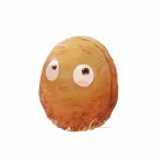  artist_name ben-day_dots brown_eyes closed_mouth commentary film_grain from_above full_body highres hightguy looking_at_viewer looking_up no_humans nut_(food) plants_vs._zombies screentones simple_background smile solo symbol-only_commentary wall-nut_(plants_vs._zombies) white_background 