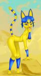  animal_crossing ankha_(animal_crossing) anthro desert domestic_cat egyptian felid feline felis female gidgeesheep hi_res mammal nintendo solo tongue tongue_out video_games 