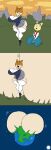 absurd_res aliasing anthro artist_logo artist_name astronomical_hyper big_breasts big_butt blazer bottomwear bow_tie breasts brown_body brown_fur bubble_butt butt butt_expansion canid canine clothing comic countershade_face countershading crossbar_emanata curvy_figure digital_media_(artwork) emanata english_text erection expansion eyelashes eyewear female fennec_fox footwear fox fur goggles hi_res huge_butt hyper hyper_butt jacket kneeling kotetsu_(uchuu_nanchara_kotetsu-kun) legwear logo looking_at_another's_butt male mammal michiko_(uchuu_nanchara_kotetsu-kun) pants rodent sciurid shoes signature skirt socks spherical_breasts text thatdawgmurray thick_thighs thigh_highs thigh_socks tongue tongue_out topwear tree_squirrel true_fox uchuu_nanchara_kotetsu-kun wide_hips