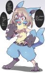  amber_eyes ambiguous_gender anthro black_body black_fur blue_body blue_fur bodily_fluids brown_hair chest_spike digitigrade fangs fur fur_growth growth hair hand_spike hi_res human_to_anthro humanoid ima_att looking_at_self lucario mid_transformation nintendo open_mouth orange_eyes pok&eacute;mon pok&eacute;mon_(species) simple_background solo species_transformation spikes spikes_(anatomy) standing surprise tears text transformation translated video_games white_background yellow_body yellow_fur 
