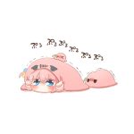  >_< 1girl blue_eyes blush_stickers bocchi_the_rock! chibi closed_eyes commentary_request cube_hair_ornament gotoh_hitori gotoh_hitori_(octopus) gotoh_hitori_(tsuchinoko) hair_between_eyes hair_ornament jacket one_side_up pink_hair pink_jacket rebecca_(keinelove) simple_background track_jacket translation_request trembling turn_pale white_background 