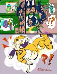  absurd_res bandai_namco bunny_girl digimon digimon_(species) hi_res lagomorph leporid mammal rabbit renamon transformation 