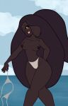  animal_humanoid anthro anthrofied areola beach bikini breasts brown_areola brown_nipples clothing digital_media_(artwork) female fingers ghost hair hi_res humanoid kiss_the_carrot looking_at_viewer malpo_(carrot_kiss) mismagius nintendo nipples not_furry outside pok&eacute;mon pok&eacute;mon_(species) seaside smile solo spirit swimwear thick_thighs video_games water 