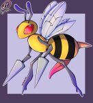  animal_genitalia antennae_(anatomy) arthropod bee beedrill erection feral genitals hi_res hymenopteran insect insect_wings male nintendo penis pok&eacute;mon pok&eacute;mon_(species) ramerooni red_eyes simple_background solo stinger striped_body stripes video_games wings yellow_body 