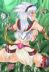  artist_request blue_eyes blush breasts capcom cum kirin kirin_(armor) monster_hunter tentacle tentacle_pit white_hair 