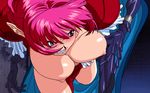  angry animated animated_gif blush bouncing_breasts breasts cala clenched_teeth gif huge_breasts kicking magenta_hair pink_hair teeth viper viper_rsr 