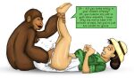 anthro breasts diaper diaper_change duo female feral flies_for_smell haplorhine human legs_up lying mammal mommy_kink monkey nipples on_back open_diaper primate soiled_diaper unclean_diaper used_diaper vivebinkie wiping wiping_another wiping_butt