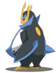  2022 absurd_res ambiguous_gender anthro beak blush empoleon hi_res inahon485 looking_at_another nintendo pok&eacute;mon pok&eacute;mon_(species) pose side_view solo standing video_games 