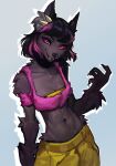 2025 anthro arm_tuft athletic bangs black_ears black_eyebrows black_eyeliner black_hair black_mascara black_nose bob_cut bottomwear breasts brown_body brown_claws brown_ears brown_fur brown_hair canid canine canis claws cleavage clothed clothed_anthro clothed_female clothing crop_top crotch_tuft digital_drawing_(artwork) digital_media_(artwork) ear_horn ear_tuft ears_up epic_games eyebrows eyelashes eyeliner fangs fangs_bared female finger_claws fingers fluffy fortnite fur fur_tuft gold_bottomwear gold_bra gold_pants gold_topwear gold_underwear grey_background hair hi_res highlights_(coloring) hip_tuft horn line_art looking_at_viewer makeup mammal mascara medium_hair midriff mythological_canine mythological_creature mythology navel open_mouth outline pants pink_clothing pink_crop_top pink_eyes pink_hair pink_highlights pink_shirt pink_topwear pupils raised_hand ratatooey seductive shaded sharp_teeth shirt shoulder_tuft simple_background skinny slim small_breasts snout solo standing teeth teeth_showing toned_belly toned_body toned_female topwear tuft werecanid werecanine werecreature werewolf white_horn white_sclera wolf
