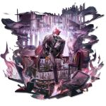  1boy animal_ear_fluff animal_ears arknights bar_(place) belt belt_pouch black_belt black_bodysuit black_gloves bodysuit bodysuit_under_clothes briefcase broken_furniture brown_shoes business_suit chain chain_necklace closed_mouth coat coat_on_shoulders collared_shirt cup demetri_certaldo_(arknights) drinking_glass earrings fingerless_gloves fire full_body fur-trimmed_coat fur_trim glass_bottle gloves gold_chain gold_trim grey_jacket grey_pants hair_between_eyes halftone highres holding holding_knife holding_lighter indoors infection_monitor_(arknights) jacket jewelry knife lapels leg_belt leg_up lighter loafers looking_at_viewer lowro_(en) multicolored_hair necklace non-web_source notched_lapels o-ring official_art on_counter open_clothes open_coat open_jacket orange_belt pants ponytail pouch purple_eyes red_coat red_hair shirt shoes shoulder_belt single_earring sitting smoke solo streaked_hair striped_clothes striped_jacket striped_pants studio_montagne suit tachi-e tail transparent_background two-tone_hair unworn_coat vertical-striped_clothes vertical-striped_jacket vertical-striped_pants white_hair white_shirt wolf wolf_boy wolf_ears wolf_tail 