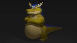  3dcg alligator alligatorid animated canid canine canis crocodilian domestic_dog kah male mammal overweight reptile scalie 