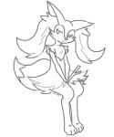 2018 3_toes 5:6 ambiguous_anthro ambiguous_gender anthro arm_tuft biped braixen canid cheek_tuft chest_tuft digital_drawing_(artwork) digital_media_(artwork) digitigrade dipstick_tail facial_tuft feet flat_chested front_view full-length_portrait generation_6_pokemon goiaba hands_between_legs hi_res hip_tuft holding_object holding_stick inner_ear_fluff looking_away mammal markings mouth_closed nintendo nude_ambiguous nude_anthro on_model pointy_ears pokemon pokemon_(species) portrait prick_ears shoulder_tuft simple_background sitting sketch solo stick tail tail_markings three-quarter_view toes tuft white_background
