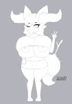 absurd_res anthro areola belly big_breasts bottomwear braixen breasts canid canine cleavage clothed clothing curvy_figure digital_drawing_(artwork) digital_media_(artwork) female fluffy fluffy_tail fox generation_6_pokemon gesture hair hand_gesture hi_res hourglass_figure huge_breasts humanoid long_hair looking_at_viewer mammal miniskirt navel nintendo nipples nirriti one_eye_closed pokemon pokemon_(species) sketch skirt smile smiling_at_viewer solo tail under_boob v_sign voluptuous voluptuous_anthro voluptuous_female voluptuous_humanoid wide_hips wink winking_at_viewer wooden_stick