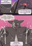 2_panel_comic absurd_res adrian_(king_slabu) american_opossum anthro arm_scar big_muscles big_pecs black_body black_fur bodily_fluids canid canine canis comic dialogue domestic_dog duo ellipsis english_text fur genitals hi_res huge_muscles huge_pecs humanoid_genitalia humanoid_penis hyper hyper_muscles hyper_pecs imminent_pecjob king_slabu lactating male male/male male_lactation mammal marsupial muscular muscular_anthro muscular_male nipples nolan_(king_slabu) nude pants_only pecjob pecs penis scar sex size_difference smaller_male smaller_on_top speech_bubble sweaty_pecs text virginia_opossum