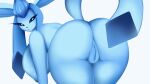  animated anthro big_breasts blue_body breasts butt eeveelution female genitals glaceon hi_res looking_at_viewer mammal nintendo nipples nude pok&eacute;mon pok&eacute;mon_(species) pukemilked pussy shaking_butt solo video_games 