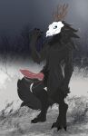 2_horns 3_toes 4_fingers absurd_res american_mythology anatomically_correct anatomically_correct_genitalia anatomically_correct_penis animal_genitalia animal_penis anthro antlers arm_tuft athletic athletic_male ball_tuft balls biceps big_balls big_knot big_penis big_tail biped black_balls black_body black_claws black_fur black_genitals black_hair black_pawpads black_sclera black_sheath blue_eyes bodily_fluids body_hair bone bone_mask brown_horn butt canid canine canine_genitalia canine_penis canis chest_hair chest_tuft claws crotch_tuft cum cum_drip cum_string deer detailed detailed_background digital_drawing_(artwork) digital_media_(artwork) digitigrade dripping elbow_tuft erection excessive_genital_fluids excessive_precum fangs feet finger_claws fingers fluffy fluffy_chest fluffy_tail forest full-length_portrait fur genital_fluids genitals glistening glistening_genitalia glistening_penis glowing glowing_eyes hair happy_trail hi_res horn huge_penis hybrid indigenous_north_american_mythology knot knotted_penis leaking leaking_precum leg_tuft light long_tail looking_at_viewer male male_anthro mammal mane mane_hair mask monotone_body monotone_fur monster moonlight mouth_closed muscular muscular_anthro muscular_male mythology nature nature_background neck_tuft night north_american_mythology nude nude_anthro nude_male outside pawpads paws pecs penis pink_genitals pink_penis plant portrait pose precum precum_drip precum_on_penis precum_string presenting presenting_penis pubes raised_arm red_genitals red_penis saggy_balls sheath shoulder_tuft simple_background skull skull_head skull_mask slim smile snow solo standing susono tail teeth three-quarter_view toe_claws toes tree tuft vein veiny_penis wendigo white_eyes winter wolf