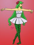  akira-chan17 ballerina ballet dress highres kirlia personification pokemon pokemon_(game) pokemon_oras skirt tutu 