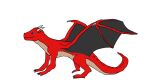2026 black_wings blue_eyes digital_drawing_(artwork) digital_media_(artwork) dragon european_mythology feral feral_dragon full-length_portrait hi_res male mythological_creature mythological_scalie mythology portrait raised_wings red_body scalie side_view smile solo spread_wings standing western_dragon wings zethorim zethorim_(cutedragon)