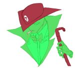  2o0gun 5_fingers alien alien_humanoid alpha_channel ashes bald bow_tie cigarette cigarette_in_mouth clothed clothing crowbar crowbar_(homestuck) digital_media_(artwork) fingers frown green_body green_eyes green_skin hat headgear headwear holding_object holding_weapon homestuck humanoid leprechaun_(homestuck) male melee_weapon ms_paint_adventures no_pupils not_furry red_clothing red_hat red_headwear simple_background smoking solo the_felt tools topwear transparent_background weapon webcomic webcomic_character 