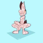  3_toes absurd_res anthro balls bedroom_eyes big_penis blep blue_background blush blush_lines cheek_tuft chest_tuft crouching erection facial_tuft feet genital_piercing genitals half-closed_eyes hi_res huge_penis humanoid_genitalia humanoid_penis inviting lagomorph leaf leporid looking_at_viewer male mammal marble masturbation narrowed_eyes nude penis penis_piercing piercing prince_albert_piercing rabbit seductive simple_background solo the_xing1 toes tongue tongue_out tuft two-handed_masturbation yellow_sclera 