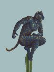  absurd_res anthro black domestic_cat fauna_island feet felid feline felis gold hi_res jaguar jock male male/male mammal muscular pantherine solo 