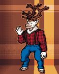4:5 animal_humanoid animated anthro antlers blush blush_lines blushing_at_viewer bulge clothed clothed_anthro clothing deer deer_humanoid digital_media_(artwork) embarrassed genitals hooves horn humanoid hybrid langui looking_at_viewer looking_back looking_back_at_viewer looking_down lumber lumberjack male malfunction mammal mammal_humanoid moose moose_humanoid new_world_deer new_world_deer_humanoid partially_clothed penis pixel_(artwork) pixel_animation pixelated torn_clothing