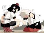  2girls absurdres commentary_request heart highres inubashiri_momiji kapuri_(capuriwa) multiple_girls open_mouth shameimaru_aya smile spoken_heart translation_request 