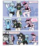 2026 accidental_death ambiguous_gender anthro avalon_(baronflint) baronflint bell bell_collar bent_over beverage_can black_body black_bottomwear black_clothing black_fur black_hoodie black_skirt black_topwear blue_body blue_clothing blue_eyes blue_fur blue_hair blue_hoodie blue_topwear bodily_fluids bottomwear bow_tie breasts buckteeth camelot_(baronflint) canid canine canis cellphone clothing collar comic crop_top cropped_hoodie cross-popping_vein crossed_legs crushed_can crying dialogue domestic_cat domestic_dog electronics emanata eyes_closed eyewear fangs felid feline felis female fingerless_gloves flirting footwear fur furniture glasses gloves goggles green_bottomwear green_clothing green_scarf green_shorts grey_body grey_fur group gyero_(baronflint) hair hands_behind_head handwear hat headgear headphones headwear holding_another holding_object holding_phone hoodie karz_(baronflint) lagomorph lamp legwear leporid male mammal meme multicolored_body multicolored_fur murid murine navel on_sofa panicking pattern_clothing pattern_footwear pattern_legwear pattern_socks pattern_thigh_highs pattern_thigh_socks phone photo pink_body pink_eyes pink_fur pink_hair rabbit rat red_eyes rodent scarf sharp_teeth shiba_inu shirt shorts sitting sitting_on_another sitting_on_sofa skirt smartphone socks sofa spitz striped_clothing striped_footwear striped_legwear striped_socks striped_thigh_highs striped_thigh_socks stripes sweat tail tears teeth thigh_highs thigh_socks topwear two_tone_body two_tone_fur white_body white_bottomwear white_clothing white_fur white_shorts wide_hips