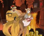 abdominal_bulge anal anal_penetration anthro arm_grab bodily_fluids bowser canid canine cum cum_inside dominant drooling duo forced forced_exposure fox_mccloud from_behind_position genital_fluids genitals group gun half_naked hi_res inflation internal isaaac_owo kiss_on_lips kissing koopa larger_dom lava male male/male mammal mario_bros masturbation money muscular neck_grab nintendo nipple_piercing nipples nude penetration penis piercing ranged_weapon restrained_arms saliva scalie sex size_difference small_penis standing standing_sex star_fox tongue tongue_out trio vein walking weapon
