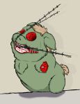 3_missing_limbs abuse ambiguous_gender blood blood_in_mouth bodily_fluids bound brown_hair brown_tail cel_shading chest_tuft cross_section digital_media_(artwork) dismemberment empty_eye_sockets english_description exposed_muscle feral fluffy_pony fluffy_pony_(species) fur goo-connected_lips gore green_body green_fur hair mammal missing_all_legs missing_limb monotone_body monotone_fur open_mouth shaded simple_background solo suffering tail teeth tuft wetfluff