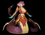 anthro armor bottomwear breasts clothing female gauntlets gloves handwear hi_res loincloth melee_weapon nat_autumnfall reptile scales scalie shoulder_pads snake solo sword tail weapon