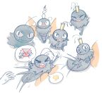 >_< 0101010_o 2_antennae 4_legs angry arthropod arthropod_abdomen bald blush bodily_fluids butterfly cross-popping_vein crown crying dialogue disney duo emoji eyes_closed feral flying frown gesture gold_crown grey_body hand_gesture headgear hoppers_(disney) human humanoid_hands insect korean_description lepidopteran mabel_tanaka mammal monotone_body monotone_wings mostly_offscreen_character motion_lines mouth_closed multiple_images open_mouth orange_wings pictographics pixar quadruped round_head ruff sharp_teeth simple_background solo solo_focus speech_bubble steam sweat tantrum tears teeth thumbs_down titus_(hoppers) translated_description white_background wings