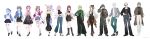  4boys 6+girls absurdres alternate_costume aponia ascot black_bow black_bowtie black_dress black_gloves black_jacket black_pants black_shirt black_skirt blue_hair blue_jacket bow bowtie breasts brown_coat brown_hair chinese_commentary coat commentary_request dress eden_(honkai_impact) elysia_(honkai_impact) fu_hua gloves green_hair green_jacket grey_hair grey_jacket griseo griseo_(starry_impression) hand_in_pocket hat highres honkai_(series) honkai_impact_3rd hood hoodie incredibly_absurdres jacket kalpas_(honkai_impact) kevin_kaslana kosma long_dress long_hair long_sleeves looking_at_viewer medium_breasts mobius_(honkai_impact) multiple_boys multiple_girls pants pardofelis pink_hair pink_jacket red_hair sang_sha shirt shoes short_hair simple_background skirt su_(honkai_impact) thirteen_flame-chasers_(honkai_impact) vill-v white_ascot white_background white_hair white_hat white_hoodie white_jacket white_pants yae_sakura yae_sakura_(goushinnso_memento) 