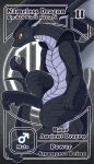  black_body black_scales character_card coin dragon feral hi_res male red_eyes reptile scales scalie solo vavacung western_dragon wings 